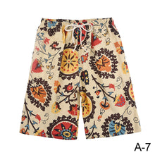 Load image into Gallery viewer, Summer Men Cotton And Hemp Printed Pants Sports Casual Loose Thin Style Beach Pants Fashion Trend Men's Wear
