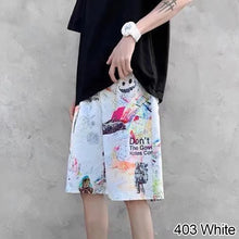 Load image into Gallery viewer, Summer Cartoon Graffiti Beach Pants Men Outer Wear Thin Style Loose Casual Medium Pants Running Fitness Sports Pants Fashion Hip Hop Tide Cool Men's Clothes
