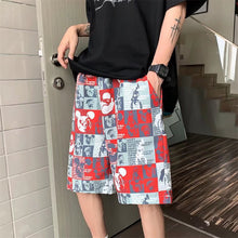 Load image into Gallery viewer, Summer Cartoon Graffiti Beach Pants Men Outer Wear Thin Style Loose Casual Medium Pants Running Fitness Sports Pants Fashion Hip Hop Tide Cool Men's Clothes
