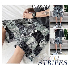 Load image into Gallery viewer, Summer Cartoon Graffiti Beach Pants Men Outer Wear Thin Style Loose Casual Medium Pants Running Fitness Sports Pants Fashion Hip Hop Tide Cool Men's Clothes
