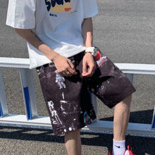 Load image into Gallery viewer, Summer Cartoon Graffiti Beach Pants Men Outer Wear Thin Style Loose Casual Medium Pants Running Fitness Sports Pants Fashion Hip Hop Tide Cool Men's Clothes
