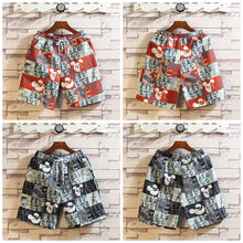 Load image into Gallery viewer, Summer Cartoon Graffiti Beach Pants Men Outer Wear Thin Style Loose Casual Medium Pants Running Fitness Sports Pants Fashion Hip Hop Tide Cool Men's Clothes
