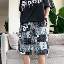 Load image into Gallery viewer, Summer Cartoon Graffiti Beach Pants Men Outer Wear Thin Style Loose Casual Medium Pants Running Fitness Sports Pants Fashion Hip Hop Tide Cool Men's Clothes
