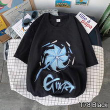 Load image into Gallery viewer, Men Summer Windmill Alphabet Print Short Sleeve Oversize Crew Neck Everything Match Five-Point Sleeve T-Shirt Fashion Simple Youth Trend Men's Clothes
