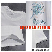 Load image into Gallery viewer, Men Summer Windmill Alphabet Print Short Sleeve Oversize Crew Neck Everything Match Five-Point Sleeve T-Shirt Fashion Simple Youth Trend Men's Clothes
