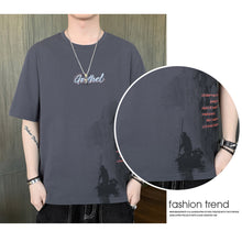 Load image into Gallery viewer, Summer Men's Thin Short Sleeve Trend Ink Style Half Sleeve Casual Fashion T-Shirt Handsome Crew Neck Printed Top
