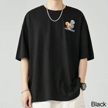 Load image into Gallery viewer, Cartoon Print Summer Men's Short Sleeve Loose Plankton Handsome Half Sleeve Fashion Trend Bear Head Top

