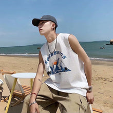 Load image into Gallery viewer, Summer Tide Men's Sleeveless Printed Vest Personality Loose Casual Vest Basketball Fitness Running Sports Sleeveless T-Shirt
