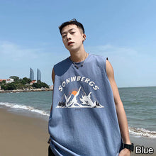Load image into Gallery viewer, Summer Tide Men's Sleeveless Printed Vest Personality Loose Casual Vest Basketball Fitness Running Sports Sleeveless T-Shirt

