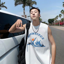 Load image into Gallery viewer, Summer Tide Men's Sleeveless Printed Vest Personality Loose Casual Vest Basketball Fitness Running Sports Sleeveless T-Shirt
