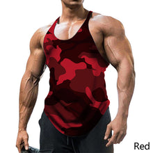 Load image into Gallery viewer, Men U-Neck Vest Outdoor Sports Fitness Sleeveless Top Camouflage Style Show Muscle Fashion Men's Wear
