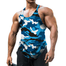 Load image into Gallery viewer, Men U-Neck Vest Outdoor Sports Fitness Sleeveless Top Camouflage Style Show Muscle Fashion Men's Wear
