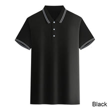 Load image into Gallery viewer, Stand Collar Business Polo T-shirt Solid Skin-friendly Comfortable T-shirt Breathable Summer Top T-shirt for Men
