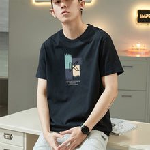 Load image into Gallery viewer, Loose Casual Letter Printed T-shirt Comfortable Breathable Cotton Summer Short Sleeve Top T-shirt for Men
