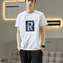 Load image into Gallery viewer, Loose Casual Letter Printed T-shirt Comfortable Breathable Cotton Summer Short Sleeve Top T-shirt for Men
