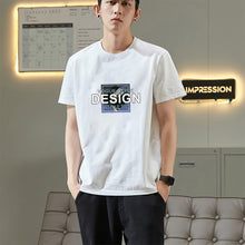 Load image into Gallery viewer, Loose Casual Letter Printed T-shirt Comfortable Breathable Cotton Summer Short Sleeve Top T-shirt for Men
