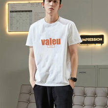 Load image into Gallery viewer, Men's Loose Casual Letter Printed T-shirt Skin-friendly Comfortable Cotton Summer Short Sleeve Top T-shirt
