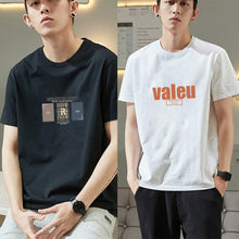 Load image into Gallery viewer, Men's Loose Casual Letter Printed T-shirt Skin-friendly Comfortable Cotton Summer Short Sleeve Top T-shirt
