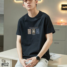 Load image into Gallery viewer, Men's Loose Casual Letter Printed T-shirt Skin-friendly Comfortable Cotton Summer Short Sleeve Top T-shirt
