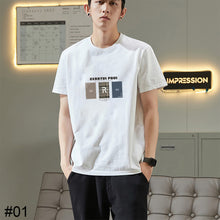 Load image into Gallery viewer, Men's Loose Casual Letter Printed T-shirt Skin-friendly Comfortable Cotton Summer Short Sleeve Top T-shirt
