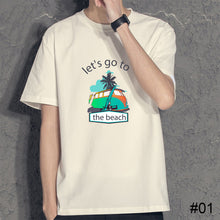 Load image into Gallery viewer, Summer Cotton Men's T-shirt Loose Casual Letter Printed Versatile T-shirt Soft Breathable Short Sleeve Top T-shirt
