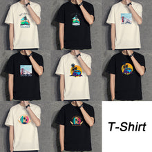 Load image into Gallery viewer, Summer Cotton Men's T-shirt Loose Casual Letter Printed Versatile T-shirt Soft Breathable Short Sleeve Top T-shirt
