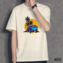 Load image into Gallery viewer, Summer Cotton Men's T-shirt Loose Casual Letter Printed Versatile T-shirt Soft Breathable Short Sleeve Top T-shirt
