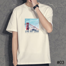 Load image into Gallery viewer, Summer Cotton Men's T-shirt Loose Casual Letter Printed Versatile T-shirt Soft Breathable Short Sleeve Top T-shirt

