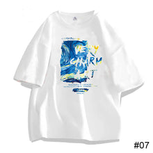 Load image into Gallery viewer, Men's Summer Cotton T-shirt Loose Casual Printed T-shirt Soft Breathable Short Sleeve Top T-shirt
