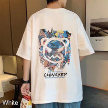 Load image into Gallery viewer, Summer Polyester T-shirt Loose Casual Cartoon Printed T-shirt Soft Breathable Short Sleeve Top T-shirt for Men
