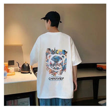 Load image into Gallery viewer, Summer Polyester T-shirt Loose Casual Cartoon Printed T-shirt Soft Breathable Short Sleeve Top T-shirt for Men
