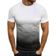Load image into Gallery viewer, Men's Summer Polyester T-shirt Casual Gradient Round Neck T-shirt Comfortable Breathable Short Sleeve Top T-shirt
