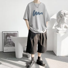 Load image into Gallery viewer, Men's Summer Polyester T-shirt Loose Casual Simple T-shirt Soft Breathable Short Sleeve Top T-shirt
