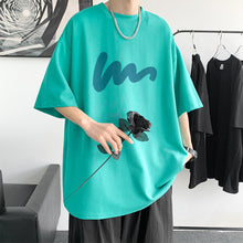 Load image into Gallery viewer, Men's Summer Polyester T-shirt Loose Casual Simple T-shirt Soft Breathable Short Sleeve Top T-shirt
