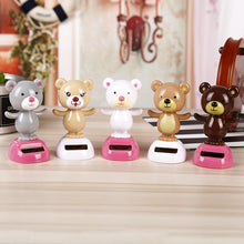 Load image into Gallery viewer, Car Interior Solar Decoration Car Solar Decoration Ornament Cartoon Creative Shaking His Head Cute Owl Grizzly Doll Gift Accessories

