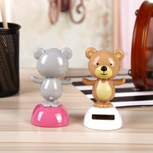 Load image into Gallery viewer, Car Interior Solar Decoration Car Solar Decoration Ornament Cartoon Creative Shaking His Head Cute Owl Grizzly Doll Gift Accessories
