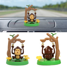 Load image into Gallery viewer, Car Interior Solar Powered Monkey Dancing Animal Swinging Animated Pendant Ornament Toy Accessories Car Decor For Kids Gift
