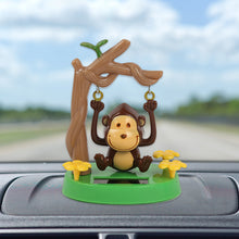 Load image into Gallery viewer, Car Interior Solar Powered Monkey Dancing Animal Swinging Animated Pendant Ornament Toy Accessories Car Decor For Kids Gift
