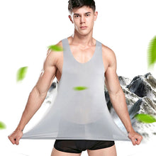 Load image into Gallery viewer, Ice Vest Fitness Bucket Wide Shoulder Running Sports Trackless Quick Drying Men's Vest
