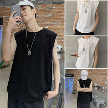 Load image into Gallery viewer, Solid Color Sleeveless T-shirt Vest Men's Casual Sports Camisole Versatile T-shirt Base Shirt
