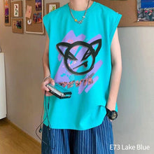 Load image into Gallery viewer, Sleeveless T-shirt Men's Fashion Men's Loose Versatile Sweatshirt Large Tank Top Men Vest
