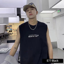 Load image into Gallery viewer, Sleeveless T-shirt Men's Fashion Men's Loose Versatile Sweatshirt Large Tank Top Men Vest

