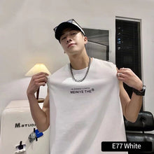Load image into Gallery viewer, Sleeveless T-shirt Men's Fashion Men's Loose Versatile Sweatshirt Large Tank Top Men Vest
