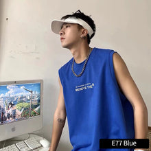 Load image into Gallery viewer, Sleeveless T-shirt Men's Fashion Men's Loose Versatile Sweatshirt Large Tank Top Men Vest
