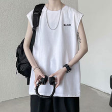 Load image into Gallery viewer, Sleeveless T-shirt Men's Fashion Men's Loose Versatile Sweatshirt Large Tank Top Men Vest
