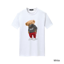 Load image into Gallery viewer, Cartoon Bear Printed Short Sleeve T-shirt Summer Men's Round Neck T-shirt Versatile Men's Underlay Shirt
