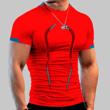 Load image into Gallery viewer, Summer Men's Fitness Sports T-shirt Breathable Short Sleeve Tight Quick Drying T-shirt Men's Sports Fashion T-shirt
