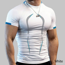 Load image into Gallery viewer, Summer Men's Fitness Sports T-shirt Breathable Short Sleeve Tight Quick Drying T-shirt Men's Sports Fashion T-shirt
