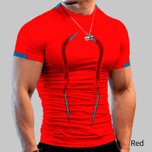 Load image into Gallery viewer, Summer Men's Fitness Sports T-shirt Breathable Short Sleeve Tight Quick Drying T-shirt Men's Sports Fashion T-shirt
