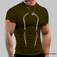 Load image into Gallery viewer, Summer Men's Fitness Sports T-shirt Breathable Short Sleeve Tight Quick Drying T-shirt Men's Sports Fashion T-shirt
